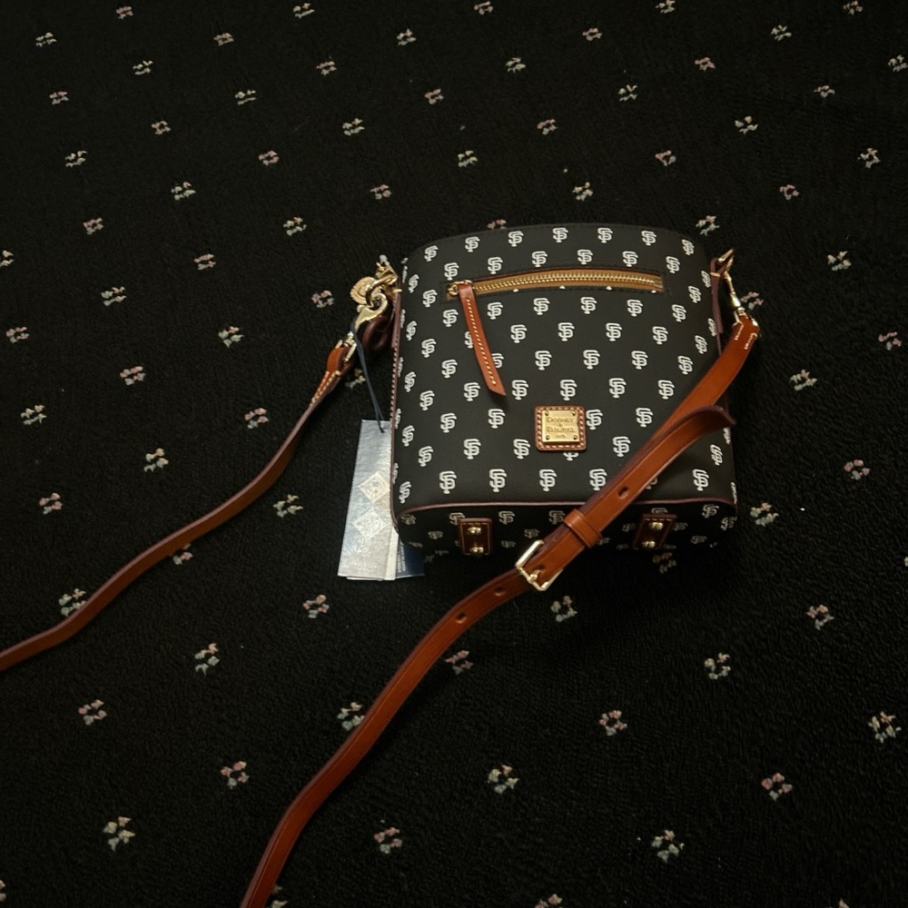 Dooney & Bourke Black and White Logo Crossbody Bag - Picture 3 of 4
